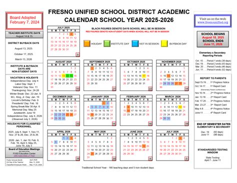Fresno Unified School District Calendar 25-26 [PDF] revised - EduCounty