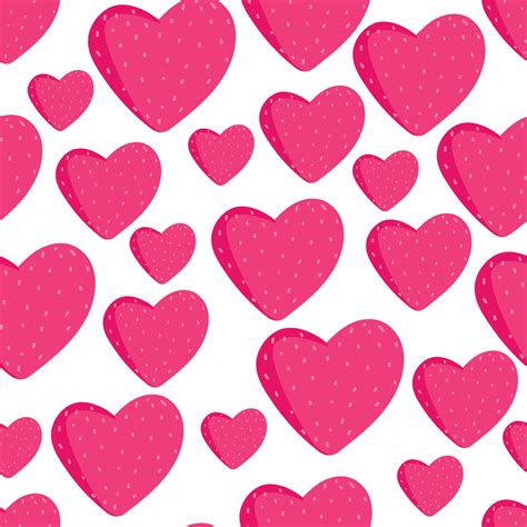 Seamless pattern of hearts, vector background, drawing of hearts shape ...