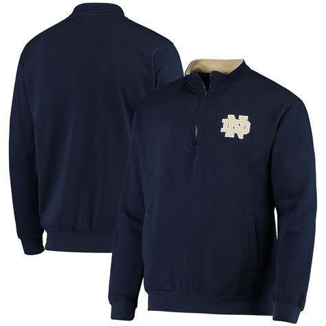 Men's Colosseum Navy Notre Dame Fighting Irish Tortugas Logo Quarter ...