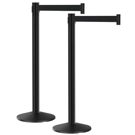 Buy Crowd Control Barriers 2pk, Heavy Duty 40” Tall Stanchion Posts ...