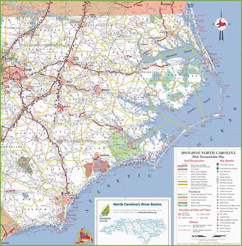 Map Of Coastal Cities In North Carolina