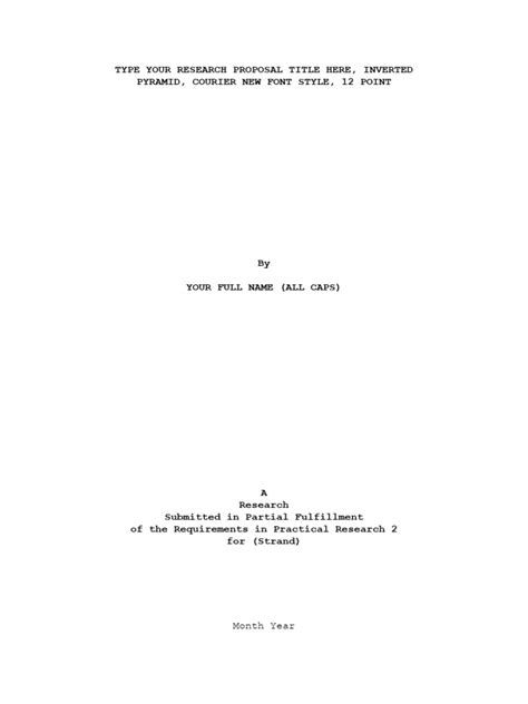 Image result for Example Research Proposal Template