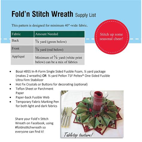 Image result for Fold N Stitch Wreath Pattern Tutorial