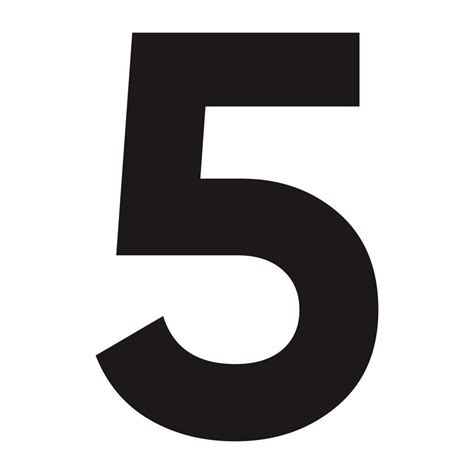 Printable Number 5 Template | Printable numbers, Number 5, Numbers