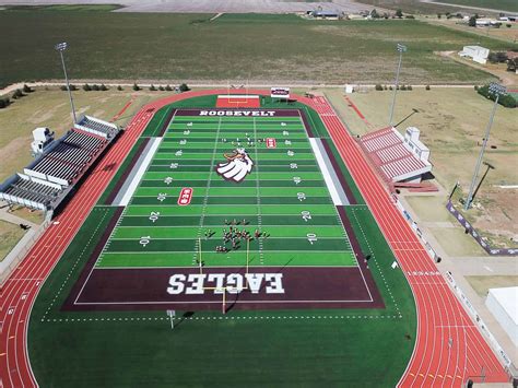 Lubbock Roosevelt ISD - Eagle Field - Brock USA - shock pads and infill for artificial turf