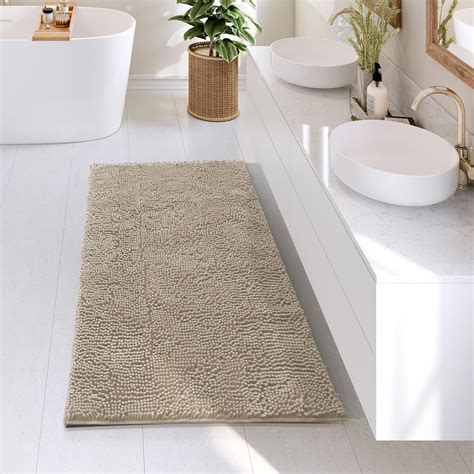 Amazon.com: Hearth & Harbor Bathroom Rugs, Chenille Bath Mat - Machine ...