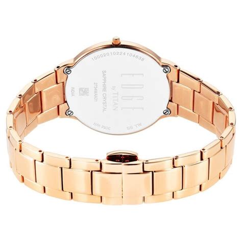 Buy Online Titan Edge Metal Ladies Allure Quartz Analog Mother Of Pearl ...