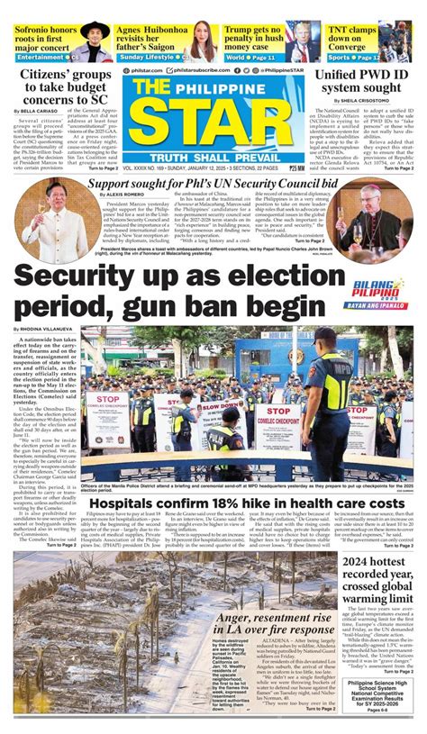 Get digital access to The Philippine Star - January 12, 2025 issue ...