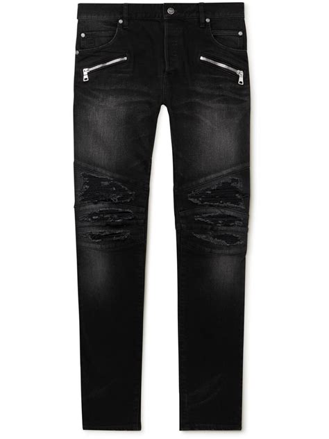 Balmain - Distressed Jeans - Black Balmain