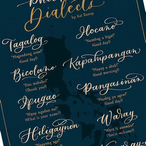 Philippine Dialects Map Poster by Kat Banay – Pinspired Art Souvenirs