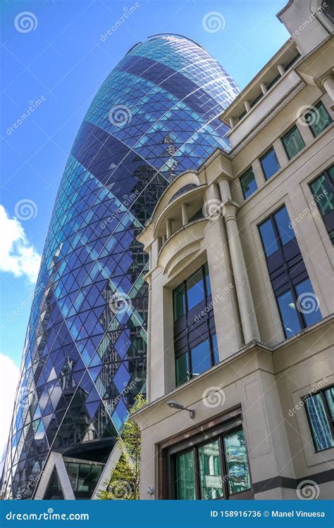 London / UK. 30 St Mary Axe Building Stock Photo - Image of norman ...
