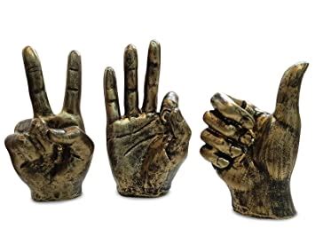 CraftVatika Hand Sign Gesture Showpiece Statue Finger Sculpture Home ...