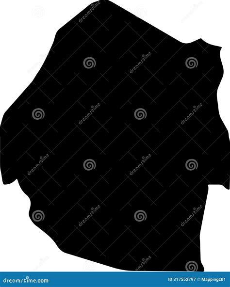 ESwatini Silhouette Map With Transparent Background Cartoon Vector | CartoonDealer.com #317552797