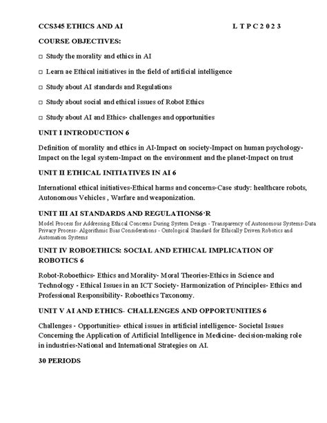 CCS345 AI ETHICS AND STANDARDS: Frameworks & Guidelines Overview - Studocu