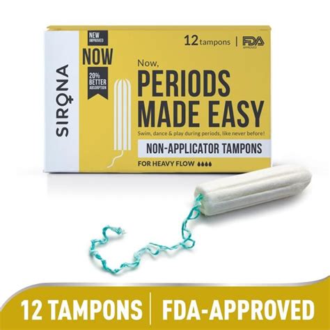 Buy Sirona Period Made Easy Tampons - 12 Piece,For Heavy Flow ...