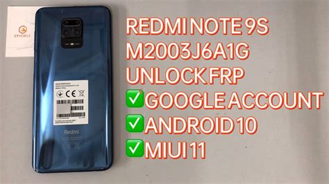 Image result for Redmi Note 9s miAccount Remove