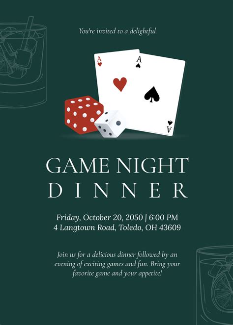 Free Game Night Invitation Templates, Editable and Printable