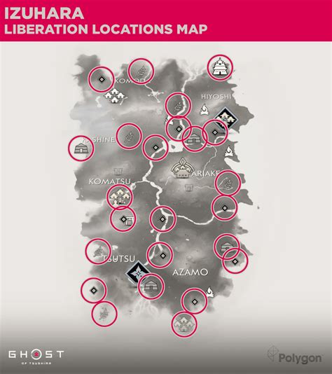 Izuhara liberation locations and maps — Ghost of Tsushima guide - Polygon