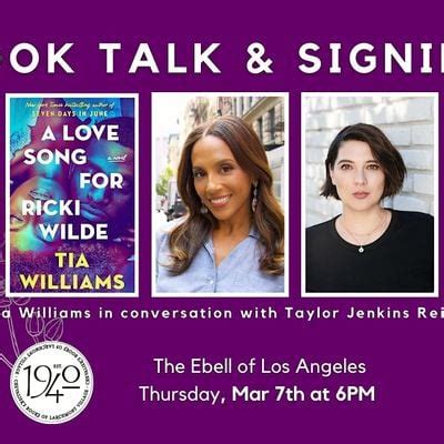 Book Talk! Tia Williams A LOVE SONG FOR RICKI WILDE, Chevalier's Books ...