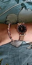 Acnos Premium Analogue Women's Rose-Gold Magnet Watch With Rosegold ...