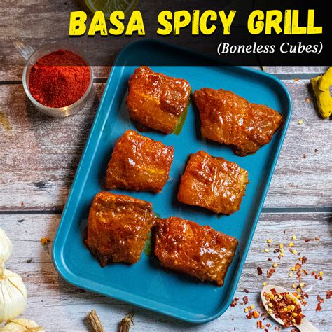 Order Spicy Grill Basa Boneless Cubes Online in Delhi NCR - Dam Good Fish