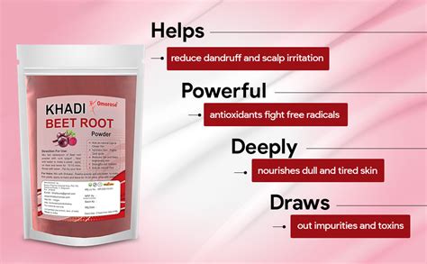 Khadi Omorose Beetroot Powder 100gm for Face | Lips | Hair | Glowing ...