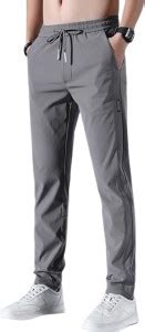 FICKA Solid Men Grey Track Pants - Buy FICKA Solid Men Grey Track Pants ...