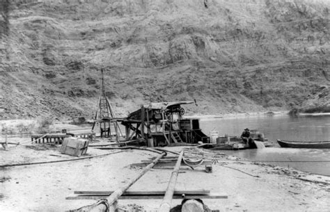 Arizona Gold Mining C1913 Nplacer Mining at Lees Ferry On The Colorado ...