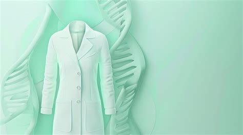 Abstract green lab coat with dna strand design | Premium AI-generated image
