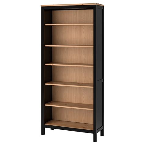 HEMNES bookcase, black-brown/light brown, 90x198 cm (353/8x78") - IKEA