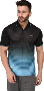 GRAND STITCH Striped Men Polo Neck Blue, Black T-Shirt - Buy GRAND ...