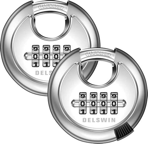 DELSWIN 4 Digit Combination Lock Disc Padlock with India | Ubuy