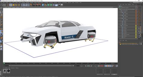 3D Hover Car White Rigged for Cinema 4D | 3D Molier International