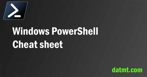 Image result for PowerShell Scripting Cheat Sheet