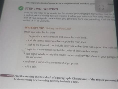 Solved: On a separate sheet of paper, write a simple outline based on ...