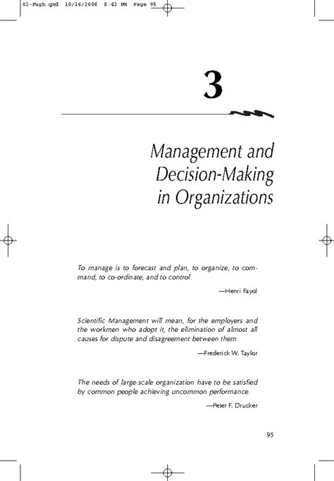 15500 Chapter 3 - Lecture notes - 3 Management and Decision-Making in ...