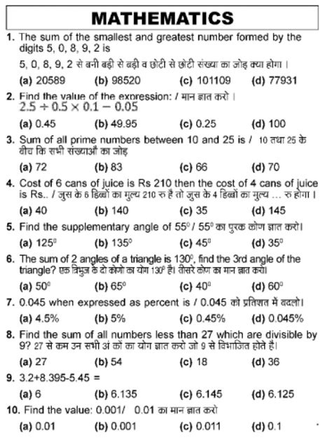 RMS Previous Year Question Papers ( NEW) | Rashtriya Military School ...