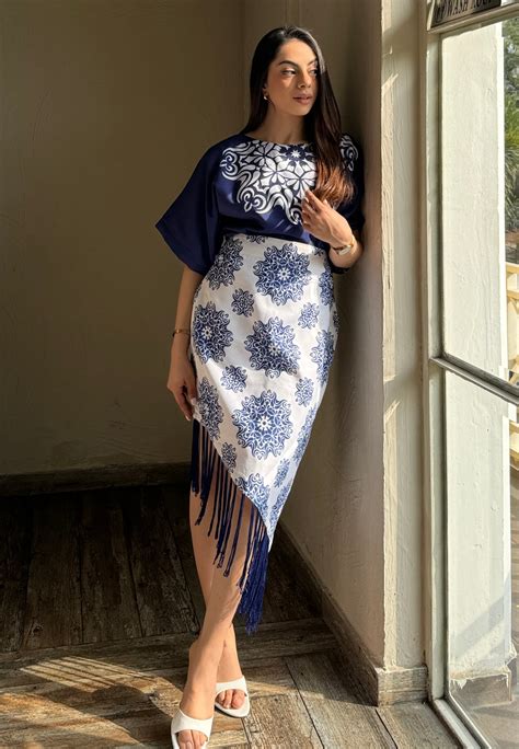 Trendsetter Blue Skirt Set - Women's Skirt Sets Online | Pluch Designs