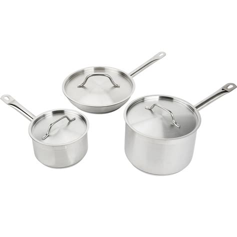 Vigor 6-Piece Stainless Steel Induction Ready Cookware Set