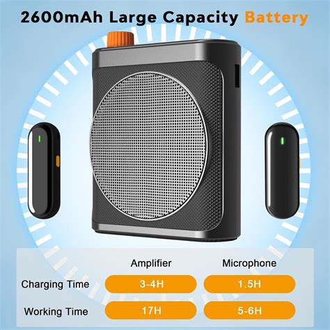 Cason Wireless Voice Amplifier for Teachers with 2 Mic for Teaching in ...