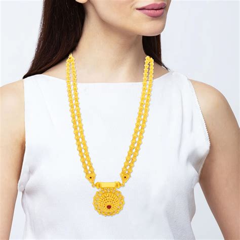 Classy Glow Long Gold Necklace – WHP Jewellers