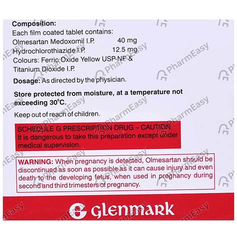 Buy Olmax H 40mg Tablet Online at Flat 15% OFF | PharmEasy