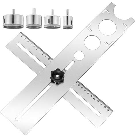 Serplex® Stainless Steel Ceramic Tile Hole Locator, Portable Drilling ...