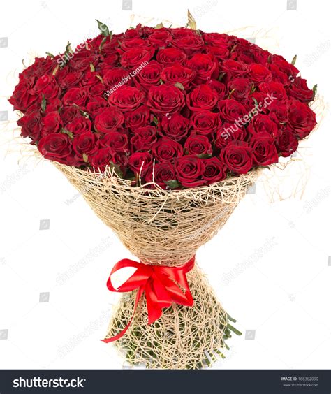 Big Bouquet Red Rose Flowers Isolated Stock Photo 168362090 | Shutterstock