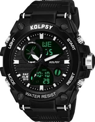 1808 BLACK Analogue Digital Black Dial Watch for Men Analog-Digital ...