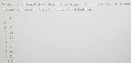 Image result for Using a for Loop Print the Numbers 1 12 Python