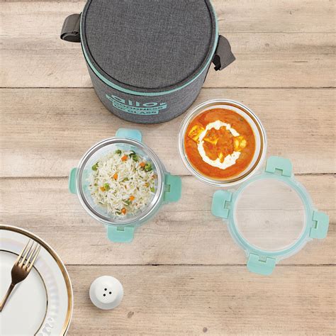 390ml x 2 Allo FoodSafe Microwave Oven Safe Glass Lunch box – Allo Innoware