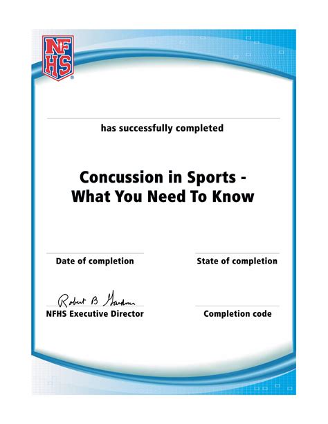 Concussion Certificate | PDF