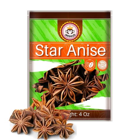 Amazon.com : Meekus, Star Anise (Anis Estrella), Whole Chinese Star ...