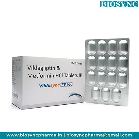 Vildasyno M 500 - Vildagliptin & Metformin HCI Tablets IP - Biosync ...